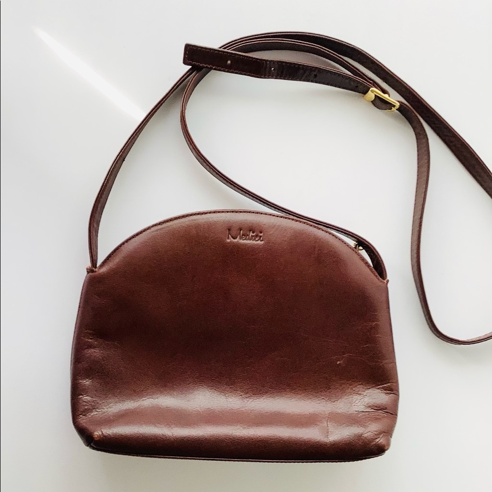 Medici crossbody leather bag burgundy brown